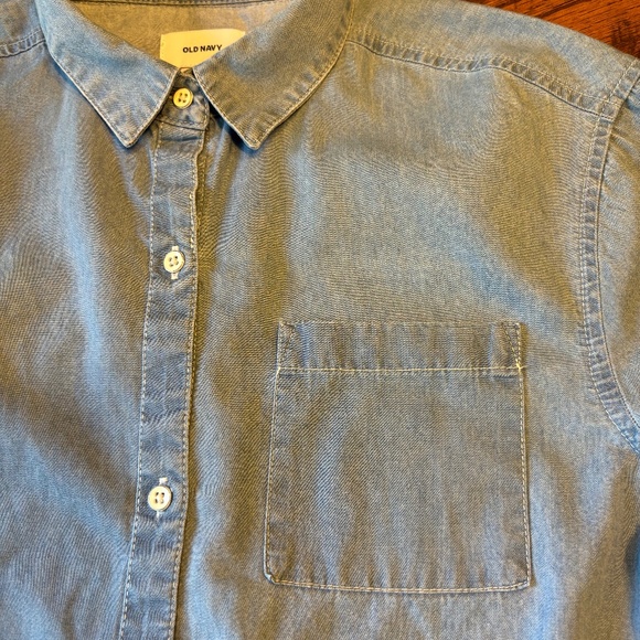 Old Navy Jean Button Down Shirt - Youth 14 - Picture 2 of 7